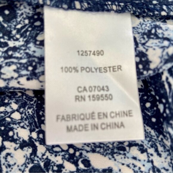 House of Harlow 1960 Blue  Ivory Sleeveless Blouse Sz   S - Picture 13 of 15